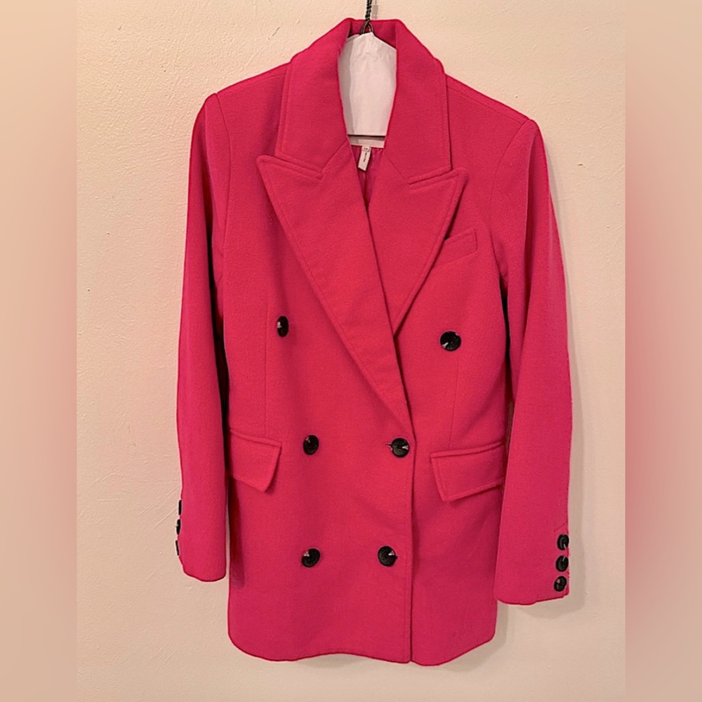 Anthropologie- Avec Les Files Double-Breasted Wool Coat